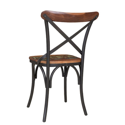 Chaises de salle à manger Linon à dossier croisé (ensemble de 2)