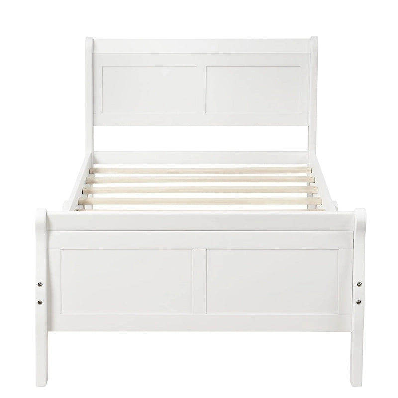 Lit traîneau double en bois Harper &amp; Bright Designs avec tête et pied de lit