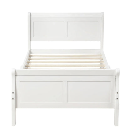 Lit traîneau double en bois Harper &amp; Bright Designs avec tête et pied de lit