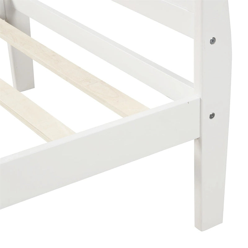 Lit traîneau double en bois Harper &amp; Bright Designs avec tête et pied de lit