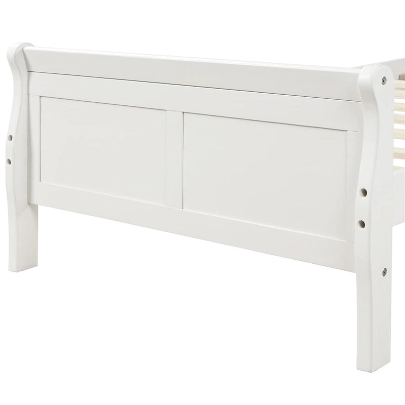 Lit traîneau double en bois Harper &amp; Bright Designs avec tête et pied de lit