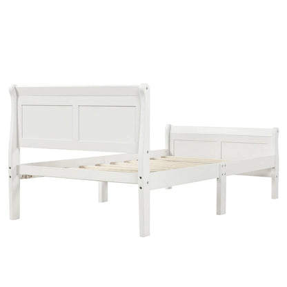 Lit traîneau double en bois Harper &amp; Bright Designs avec tête et pied de lit