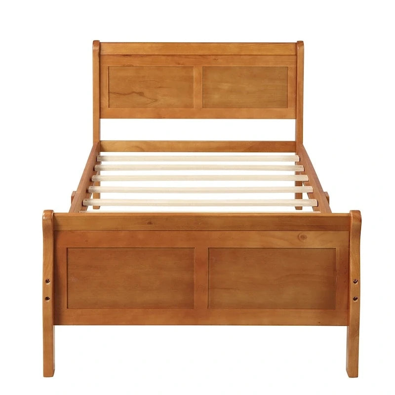 Lit traîneau double en bois Harper &amp; Bright Designs avec tête et pied de lit