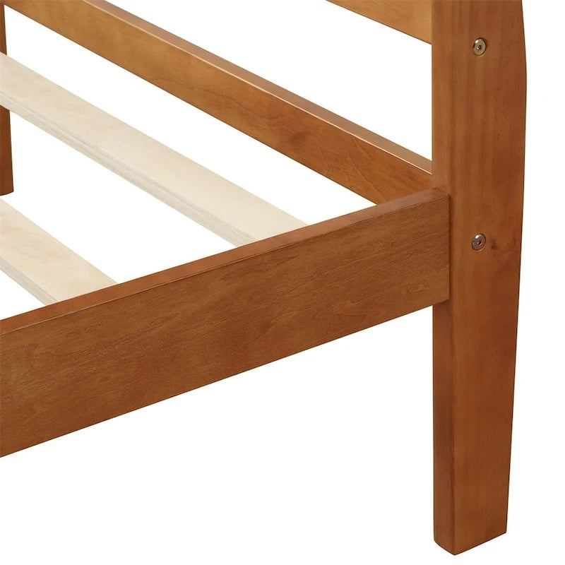 Lit traîneau double en bois Harper &amp; Bright Designs avec tête et pied de lit