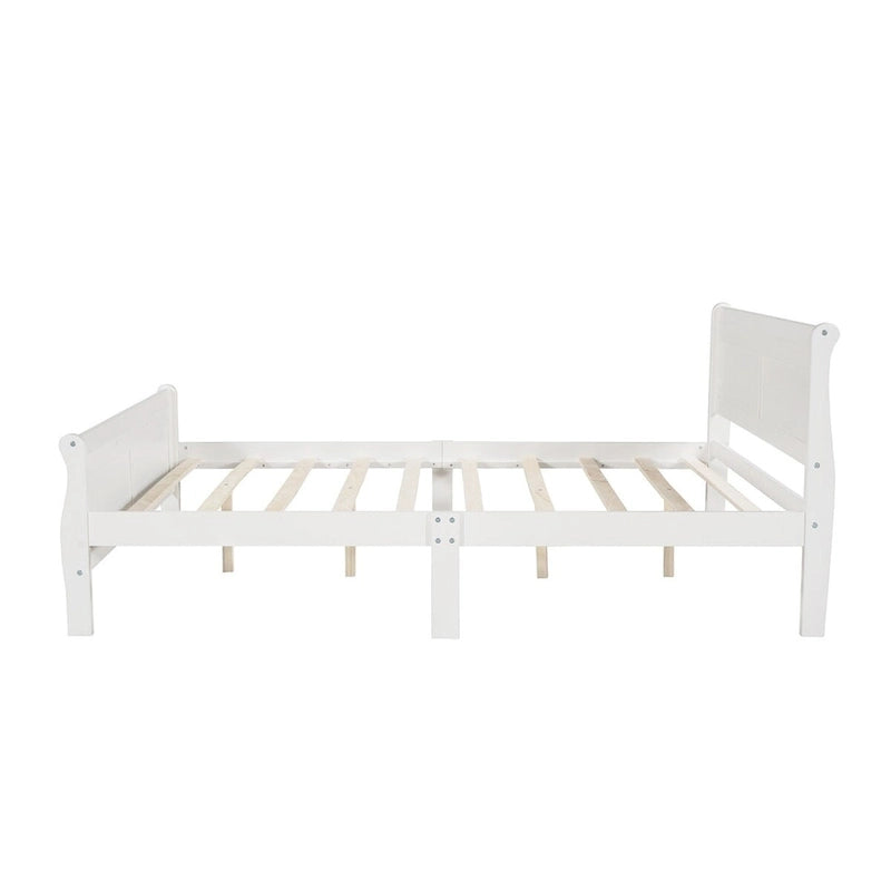 Lit traîneau double en bois Harper &amp; Bright Designs avec tête et pied de lit
