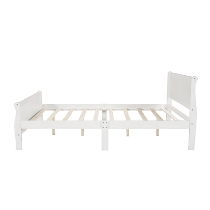 Lit traîneau double en bois Harper &amp; Bright Designs avec tête et pied de lit