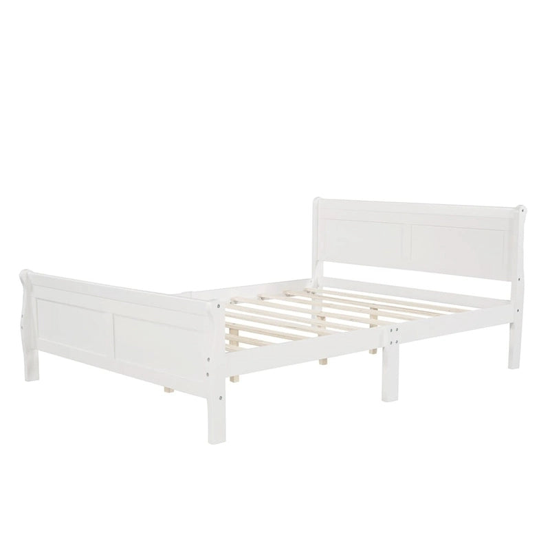 Lit traîneau double en bois Harper &amp; Bright Designs avec tête et pied de lit