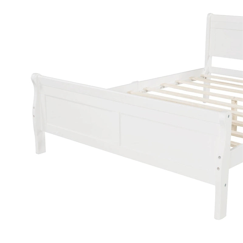 Lit traîneau double en bois Harper &amp; Bright Designs avec tête et pied de lit