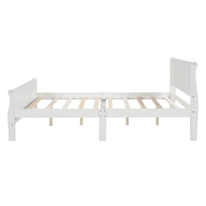 Lit traîneau double en bois Harper &amp; Bright Designs avec tête et pied de lit