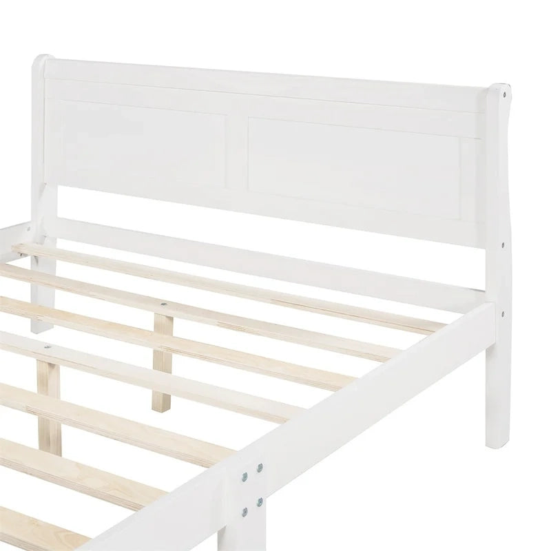 Lit traîneau double en bois Harper &amp; Bright Designs avec tête et pied de lit