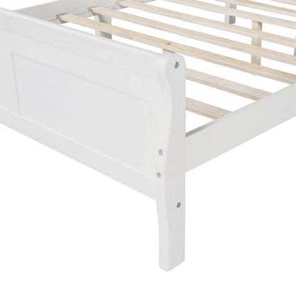 Lit traîneau double en bois Harper &amp; Bright Designs avec tête et pied de lit