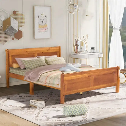 Lit traîneau double en bois Harper &amp; Bright Designs avec tête et pied de lit