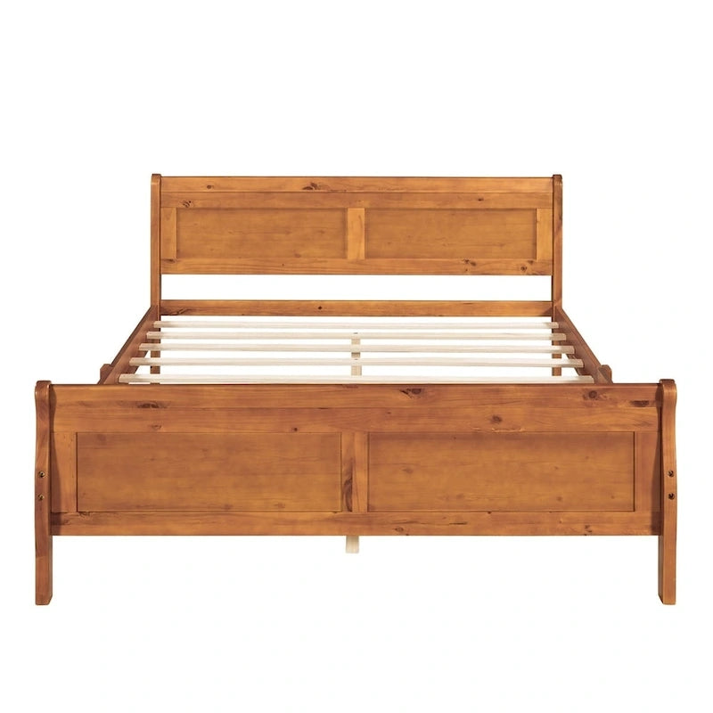 Lit traîneau double en bois Harper &amp; Bright Designs avec tête et pied de lit