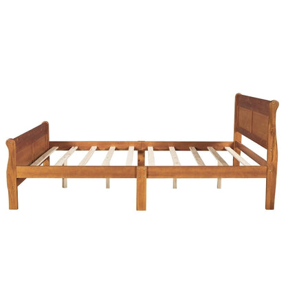 Lit traîneau double en bois Harper &amp; Bright Designs avec tête et pied de lit