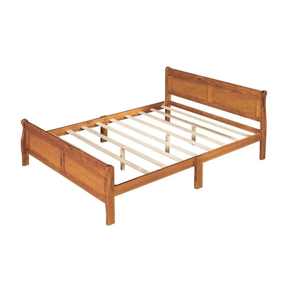 Lit traîneau double en bois Harper &amp; Bright Designs avec tête et pied de lit