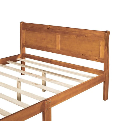 Lit traîneau double en bois Harper &amp; Bright Designs avec tête et pied de lit