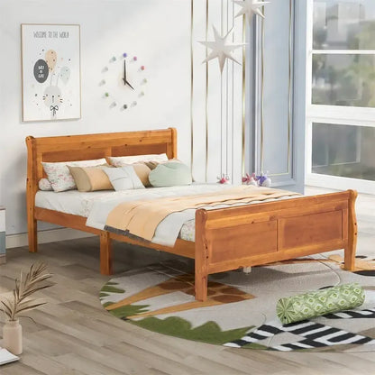 Lit traîneau double en bois Harper &amp; Bright Designs avec tête et pied de lit