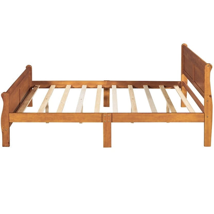 Lit traîneau double en bois Harper &amp; Bright Designs avec tête et pied de lit