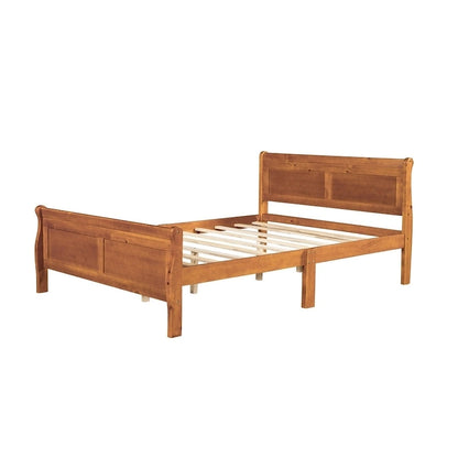 Lit traîneau double en bois Harper &amp; Bright Designs avec tête et pied de lit