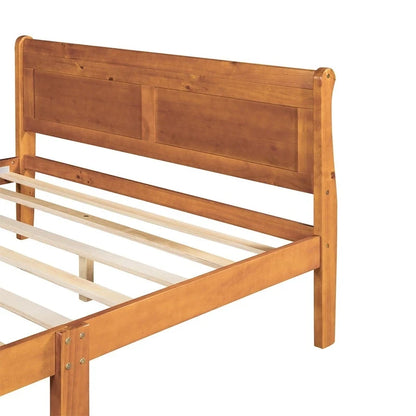 Lit traîneau double en bois Harper &amp; Bright Designs avec tête et pied de lit