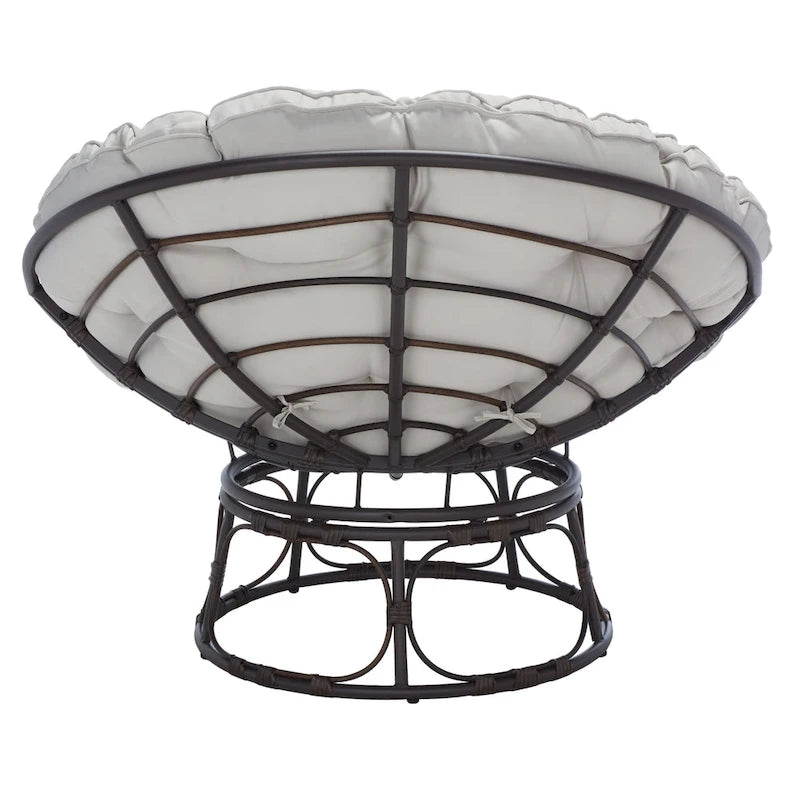 Fauteuil papasan d'extérieur Khloe de SAFAVIEH - 45 cm (L) x 45 cm (P) x 33 cm (H)