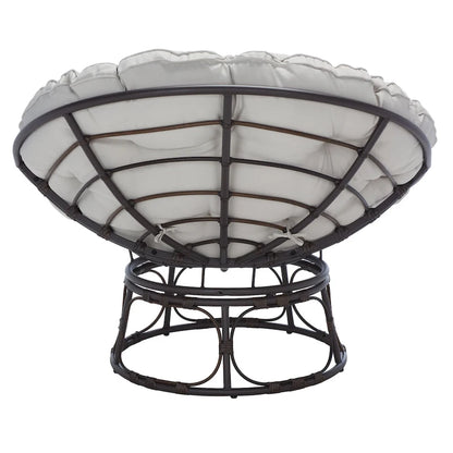 Fauteuil papasan d'extérieur Khloe de SAFAVIEH - 45 cm (L) x 45 cm (P) x 33 cm (H)