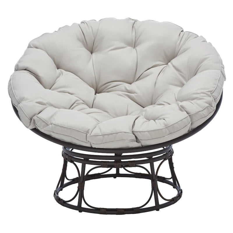 Fauteuil papasan d'extérieur Khloe de SAFAVIEH - 45 cm (L) x 45 cm (P) x 33 cm (H)