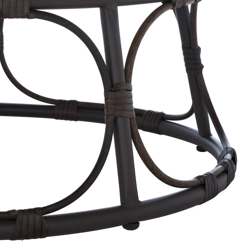 Fauteuil papasan d'extérieur Khloe de SAFAVIEH - 45 cm (L) x 45 cm (P) x 33 cm (H)