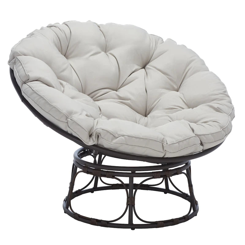 Fauteuil papasan d'extérieur Khloe de SAFAVIEH - 45 cm (L) x 45 cm (P) x 33 cm (H)