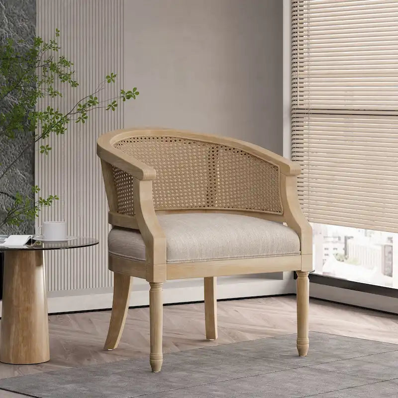Fauteuil d'appoint Steinaker en bois et rotin de Christopher Knight Home
