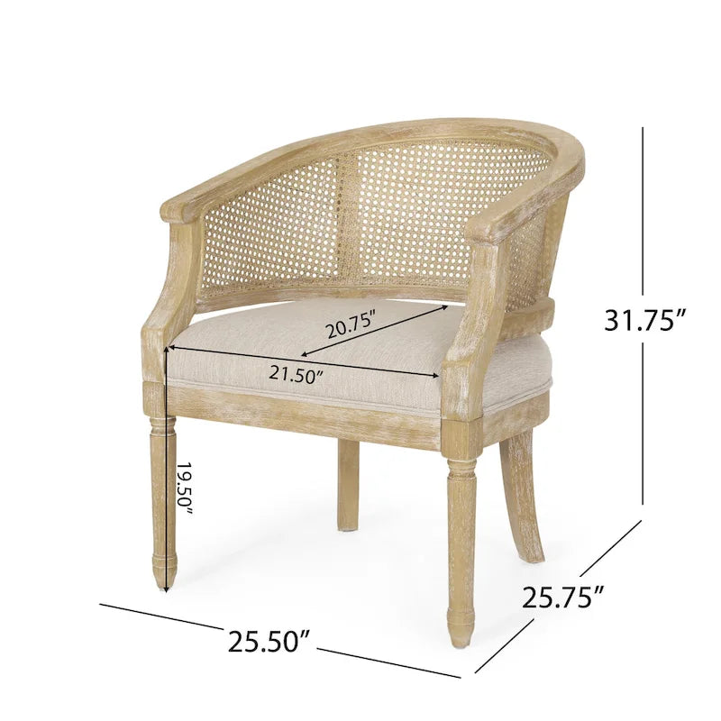 Fauteuil d'appoint Steinaker en bois et rotin de Christopher Knight Home