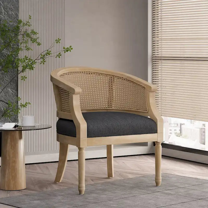 Fauteuil d'appoint Steinaker en bois et rotin de Christopher Knight Home