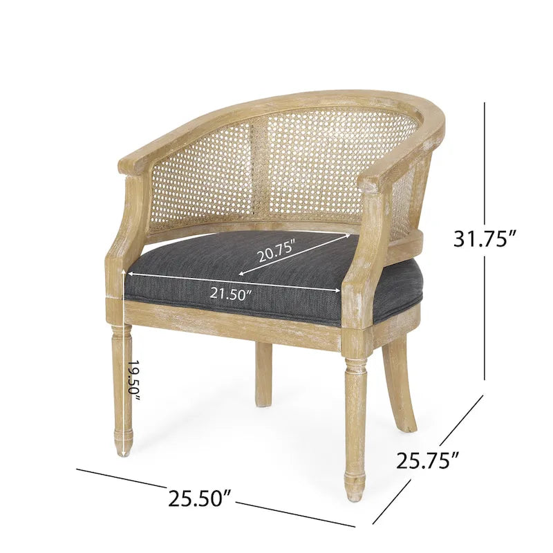 Fauteuil d'appoint Steinaker en bois et rotin de Christopher Knight Home