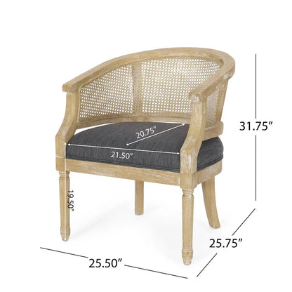 Fauteuil d'appoint Steinaker en bois et rotin de Christopher Knight Home