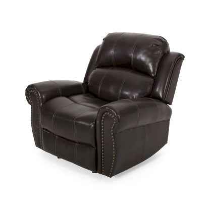 Fauteuil inclinable à bascule Charlie en cuir reconstitué de Christopher Knight Home