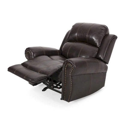 Fauteuil inclinable à bascule Charlie en cuir reconstitué de Christopher Knight Home
