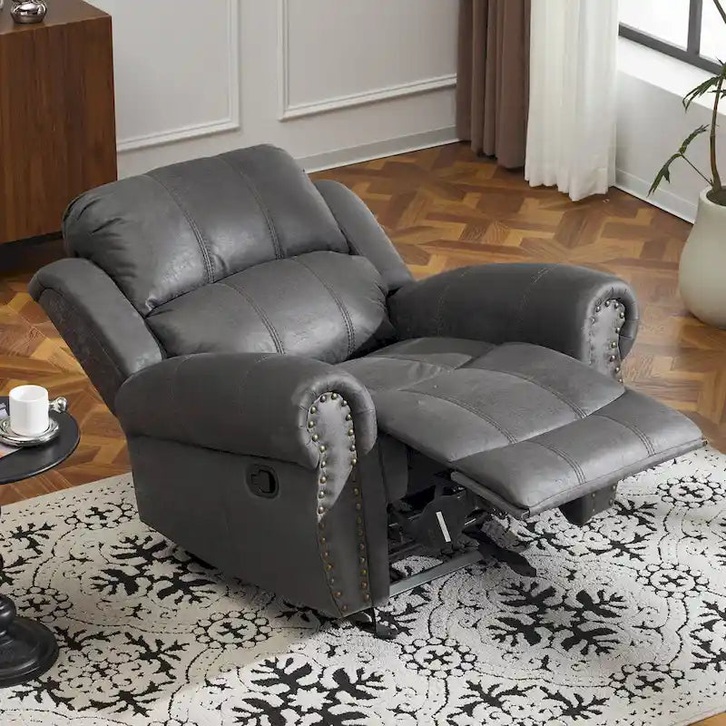 Fauteuil inclinable à bascule Charlie en cuir reconstitué de Christopher Knight Home