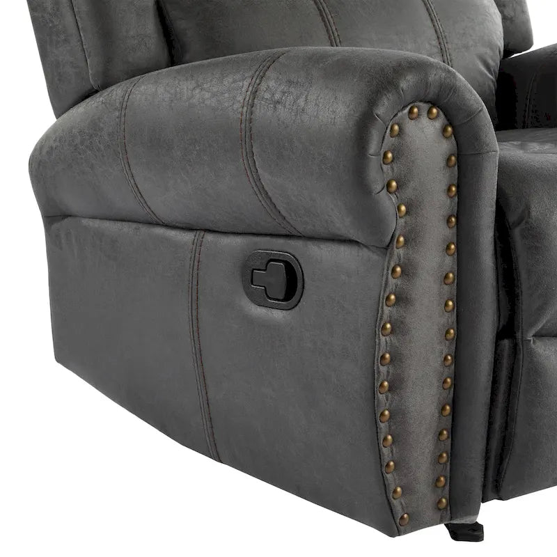 Fauteuil inclinable à bascule Charlie en cuir reconstitué de Christopher Knight Home
