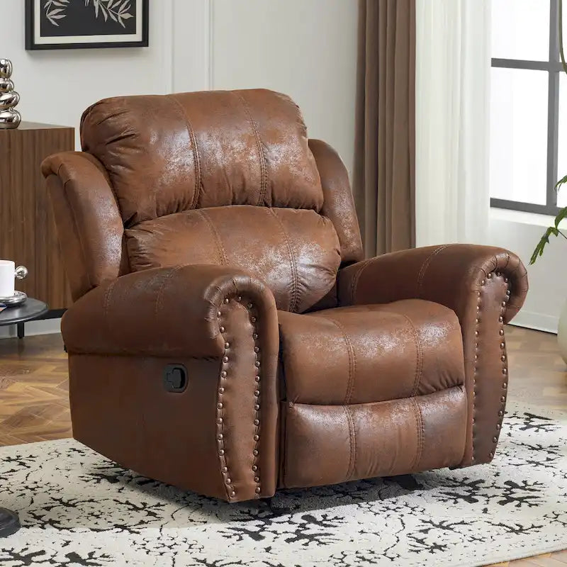 Fauteuil inclinable à bascule Charlie en cuir reconstitué de Christopher Knight Home
