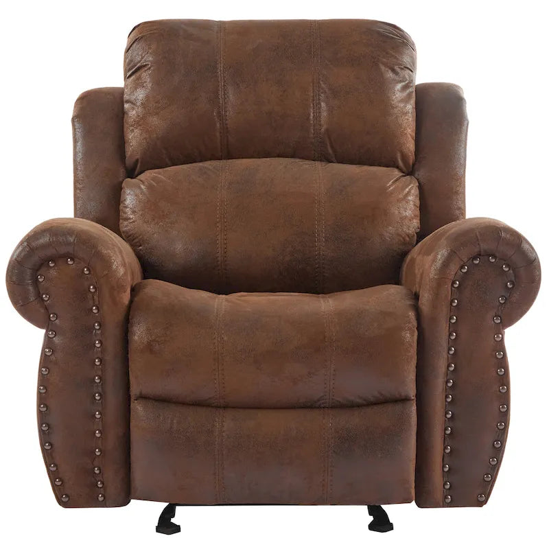 Fauteuil inclinable à bascule Charlie en cuir reconstitué de Christopher Knight Home