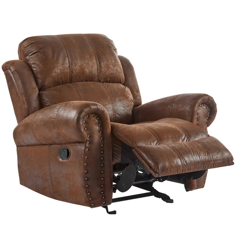 Fauteuil inclinable à bascule Charlie en cuir reconstitué de Christopher Knight Home