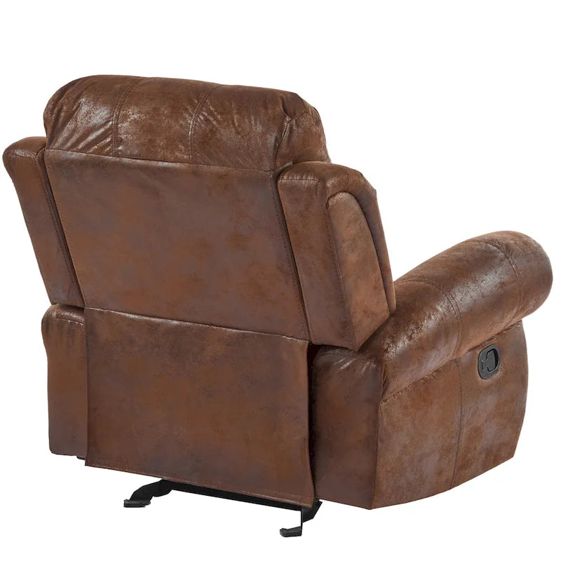 Fauteuil inclinable à bascule Charlie en cuir reconstitué de Christopher Knight Home