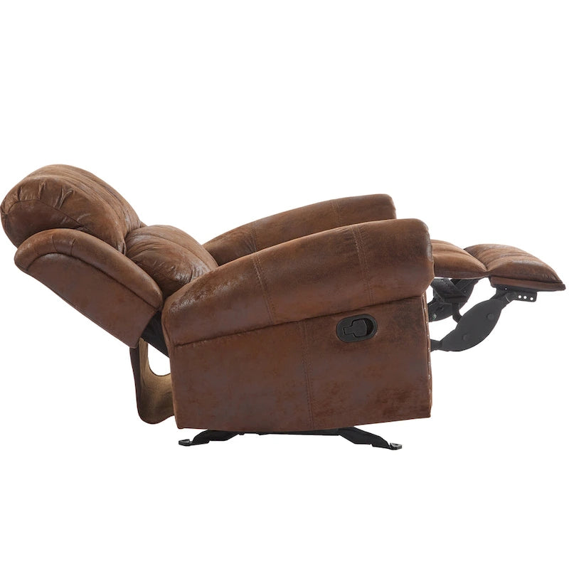 Fauteuil inclinable à bascule Charlie en cuir reconstitué de Christopher Knight Home