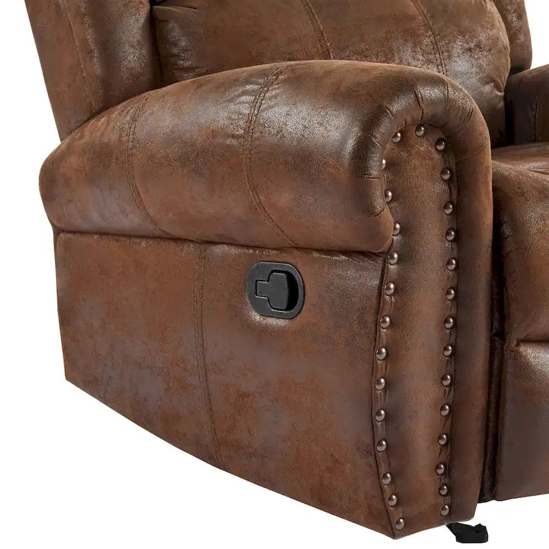 Fauteuil inclinable à bascule Charlie en cuir reconstitué de Christopher Knight Home