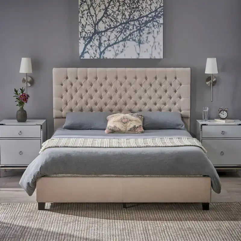 Ensemble de lit queen capitonné Kaelyn de Christopher Knight Home