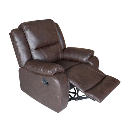 Fauteuil inclinable pivotant Malic en similicuir capitonné de Christopher Knight Home