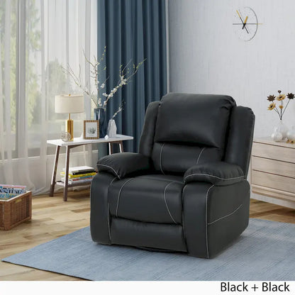 Fauteuil inclinable pivotant Malic en similicuir capitonné de Christopher Knight Home