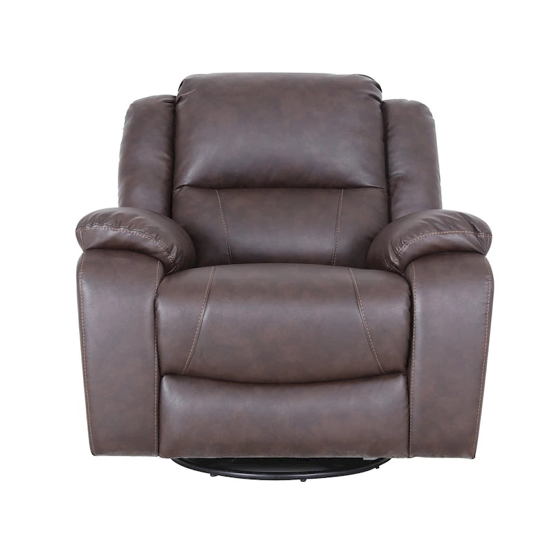 Fauteuil inclinable pivotant Malic en similicuir capitonné de Christopher Knight Home