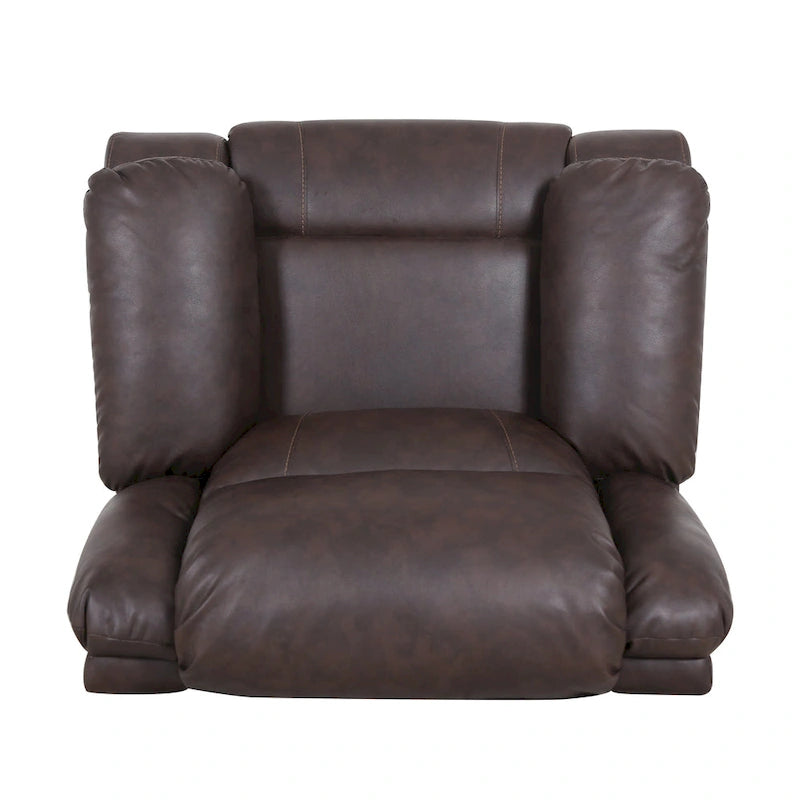 Fauteuil inclinable pivotant Malic en similicuir capitonné de Christopher Knight Home