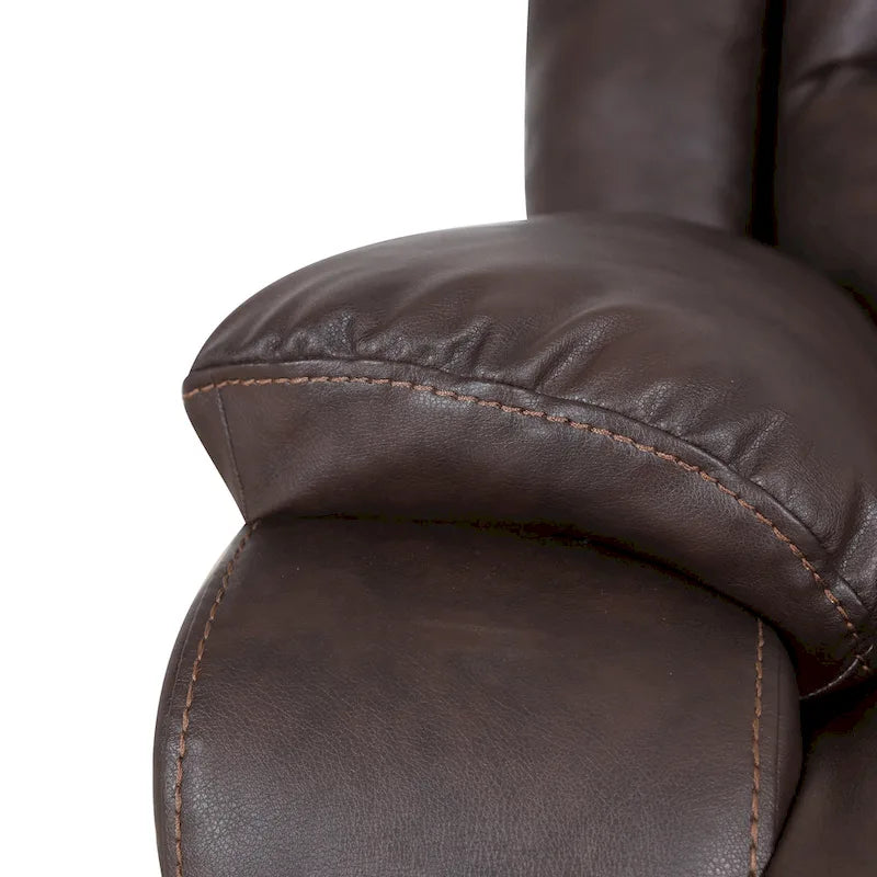 Fauteuil inclinable pivotant Malic en similicuir capitonné de Christopher Knight Home